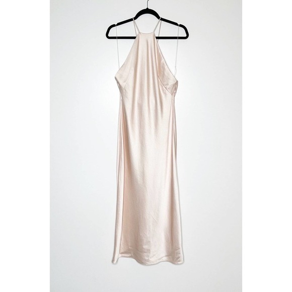 NWT Significant Other Vienna Satin Halter Gown Dress Women's Blush Size 10 - Picture 1 of 6